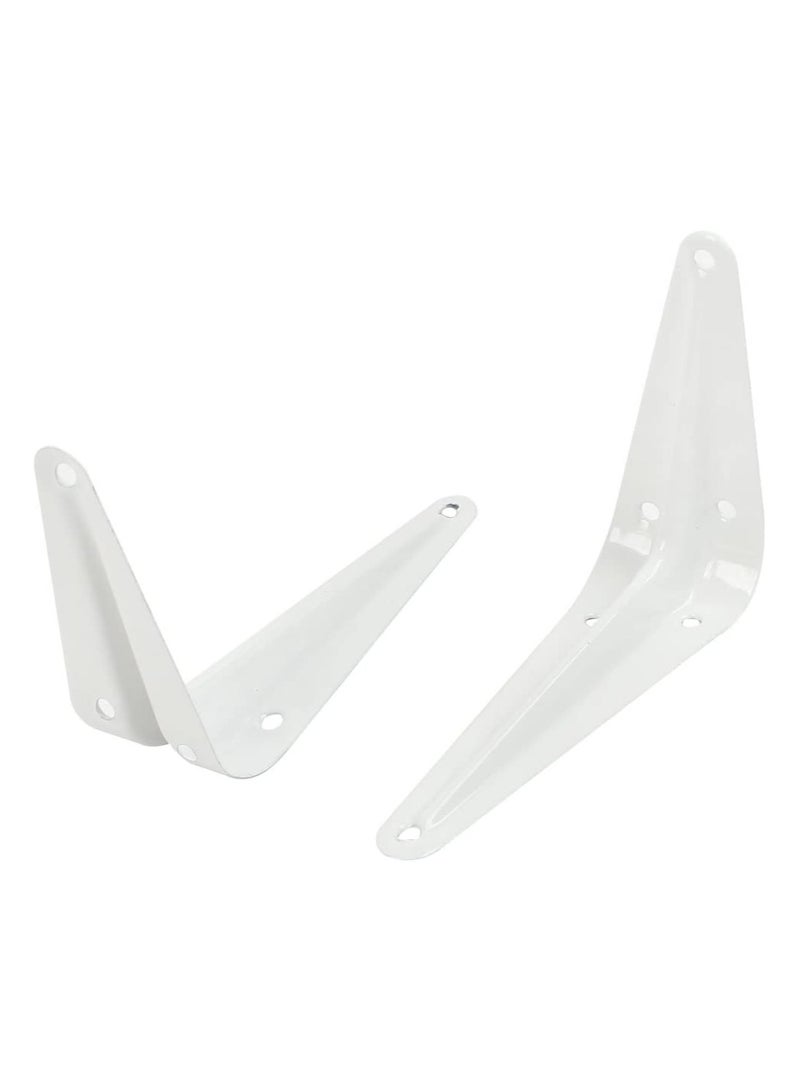 L-Shaped Shelf Bracket Support – Sturdy Wall Mount for Durable Shelving" White - Image 3