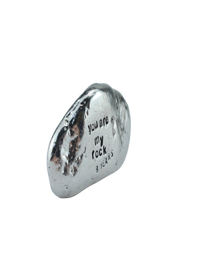 Pirantin 8th Anniversary You are My Rock Gift Idea - Solid Metal Heavy Polished Rock Gift for 8 Year Anniversary - Image 4
