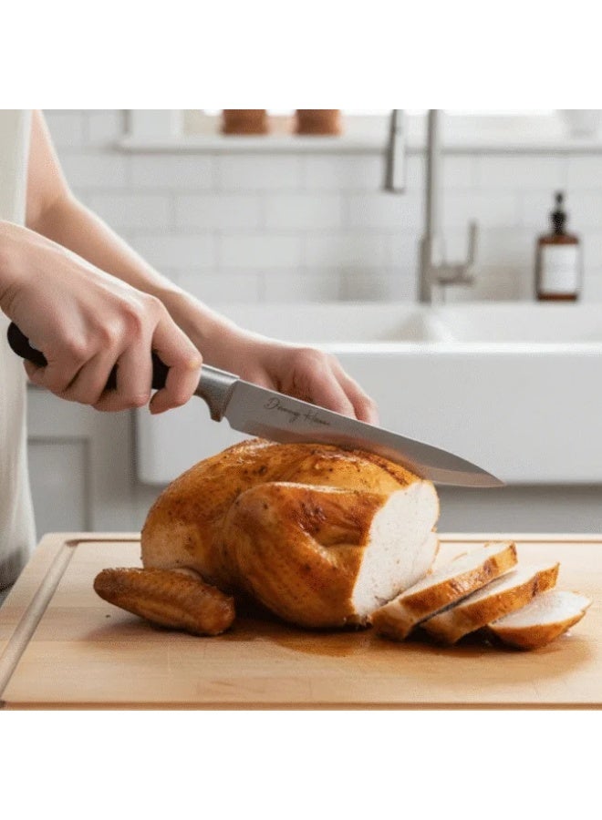 Danny Home Stainless Steel Slicing Knife 33cm – Precision Cutting for Meat, Bread, and Vegetables - Image 3