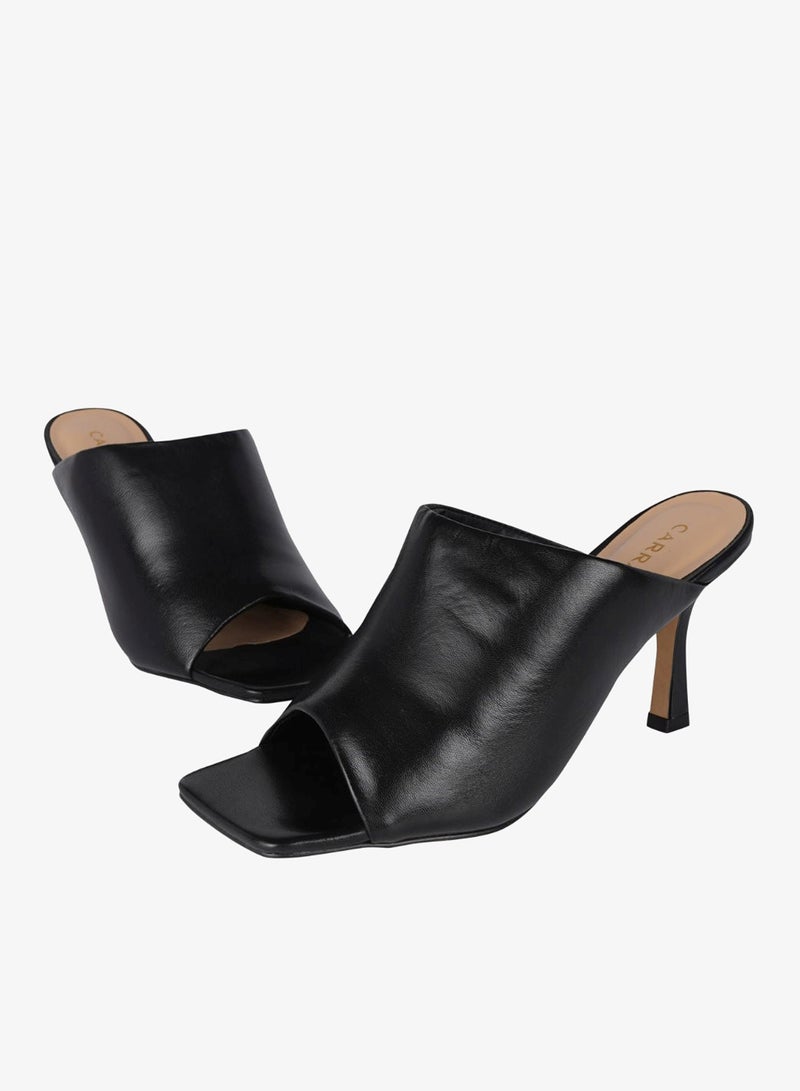 Carrano Ladies Open Mule Leather Thin High Heels 321031 Cab0602 - Image 2