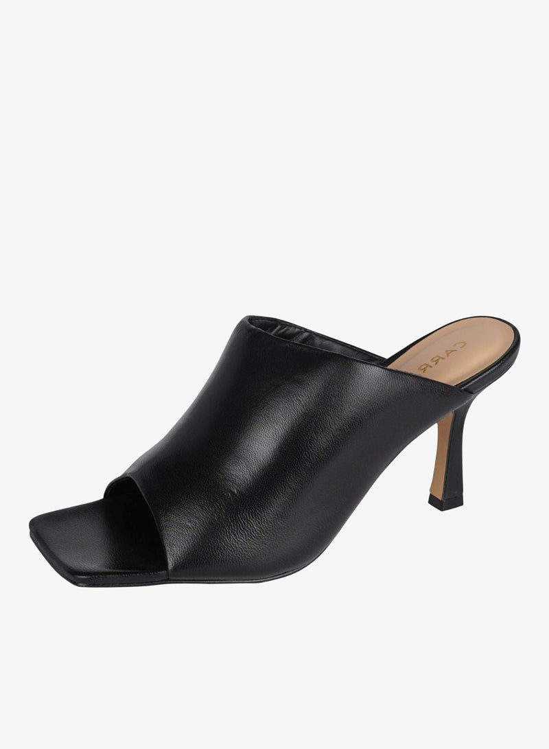 Carrano Ladies Open Mule Leather Thin High Heels 321031 Cab0602 - Image 3
