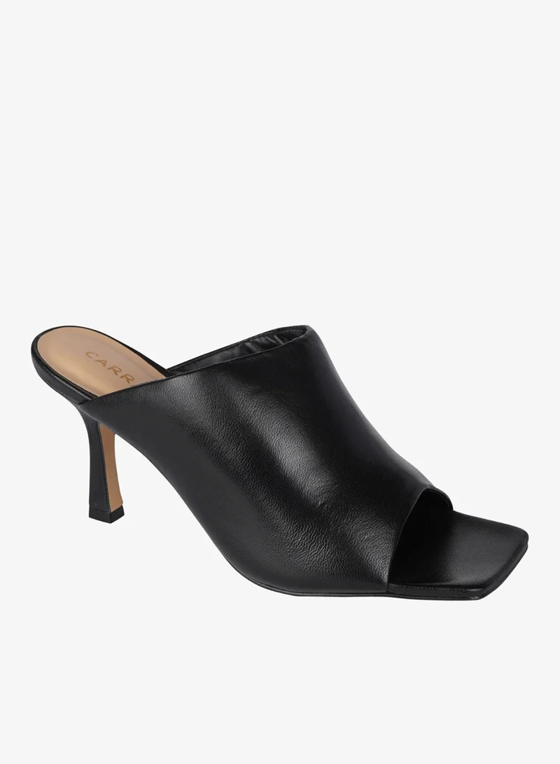 CARRANO Carrano Ladies Open Mule Leather Thin High Heels 321031 Cab0602
