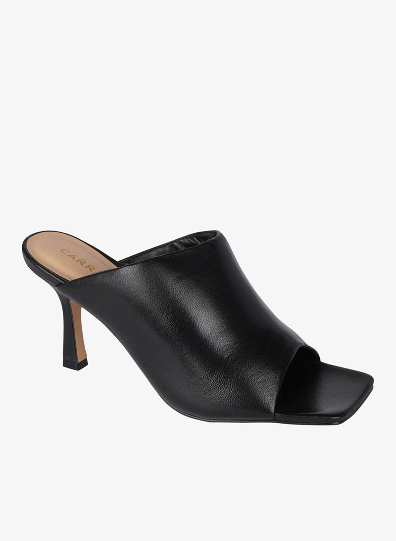 Carrano Ladies Open Mule Leather Thin High Heels 321031 Cab0602 - Image 1