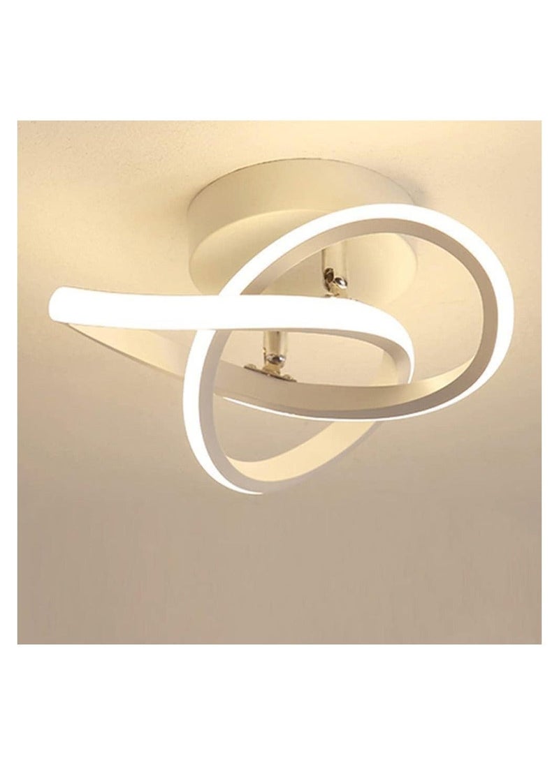 Generic LED Ceiling Lights Modern 22W Spiral Design Modern Ceiling Lamp Switch Control 3 Color Adjustable Chandelier Ceiling Light Fixture for Corridor Bedroom Stair White  - Image 2