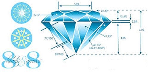 VenetiaDIamond.com Venetia Top Grade Realistic Hearts and Arrows Cut Round Loose NSCD Simulated Diamond 2 Carat 8mm Super Sparkling White Fire cubic zirconia cz LS8mrd - Image 4
