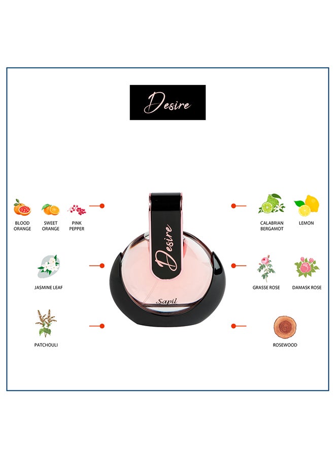 sapil Desire Eau De Parfum For Women 80ml - Image 3