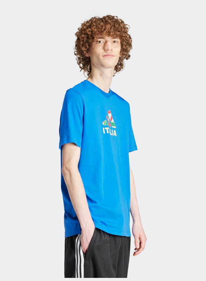 Adidas Italy Football Fan Graphic T-Shirt - Image 4