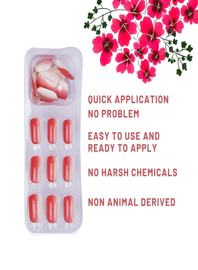 ليك أظافر فرنسية قابلة لإعادة الاستخدام من ليك، أظافر صناعية، طقم تمديد أظافر، طقم فن الأظافر، أظافر مزيفة، أظافر اصطناعية للنساء والفتيات، مجموعة من 24 قطعة (لا حاجة للغراء) - Image 3