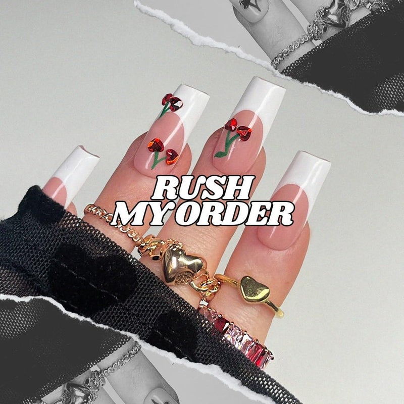 Pretty Diva Nail Art Stickers Crystal Cherry Art Nail Sticker Decals, 5D Cherries Nails Rhinestones Charms Fruit Self-Adhesive DIY Design French Tip Nail Decals - Image 3