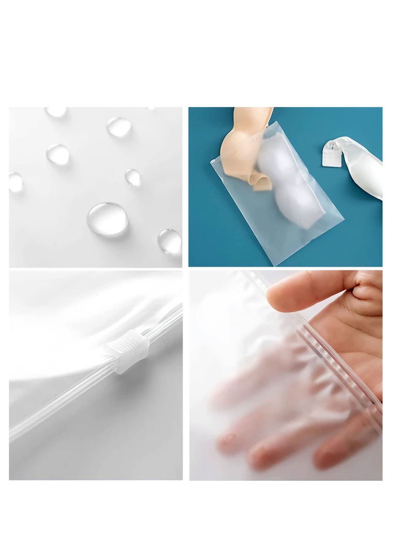 Excefore Reusable Ziplock Bags, Travel Clothes Storage Bags, Plastic Hospital Bags Maternity Essentials, Frosted Waterproof Multifunctional Storage Pouch, for Clothes, Shoes, Cosmetics(5 Size 24 Pcs) - Image 4