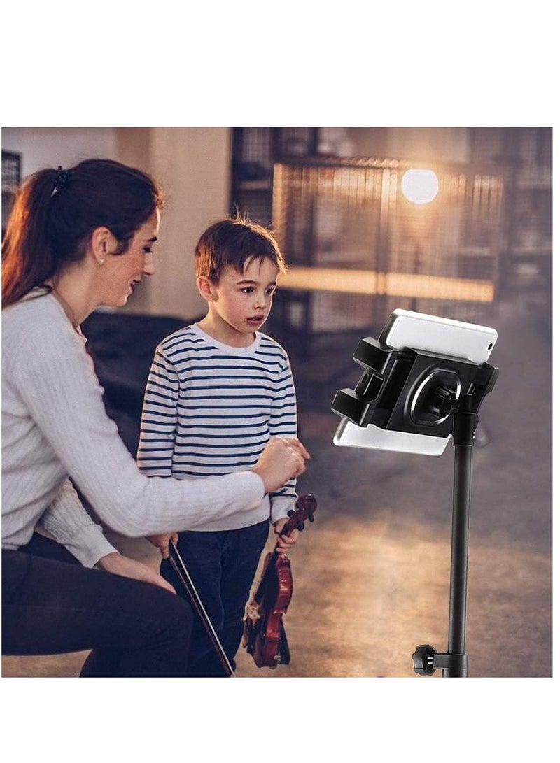 ELTRAZONE ripod Stand Tablet Holder: Adjustable Height Tripod Stand Foldable Phone Holder Phone Tripod Stand Floor Tablet Cradle Bracket for 4.7-12.9 Inch iPhone 13 Pro Samsung Tab iPad Mini Galaxy - Image 2