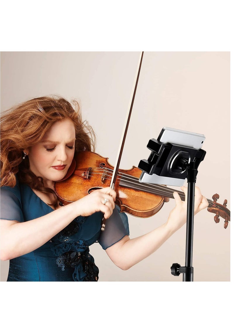 ELTRAZONE ripod Stand Tablet Holder: Adjustable Height Tripod Stand Foldable Phone Holder Phone Tripod Stand Floor Tablet Cradle Bracket for 4.7-12.9 Inch iPhone 13 Pro Samsung Tab iPad Mini Galaxy - Image 4