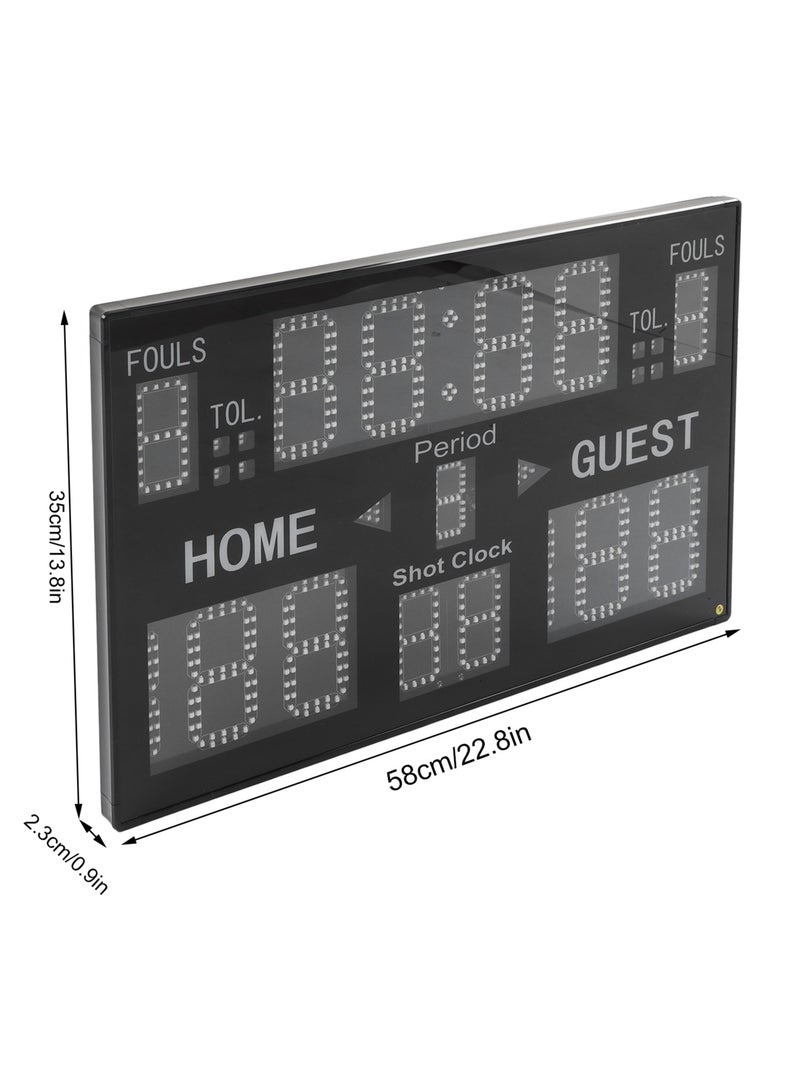 Generic 15 Digit Electronic Scoreboard LED Digital Portable Electric Scorekeeper for Basketball Volleyball 100‑240V UK Plug - Image 2