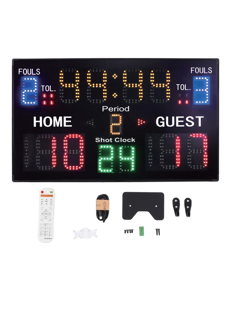 Generic 15 Digit Electronic Scoreboard LED Digital Portable Electric Scorekeeper for Basketball Volleyball 100‑240V UK Plug - Image 1