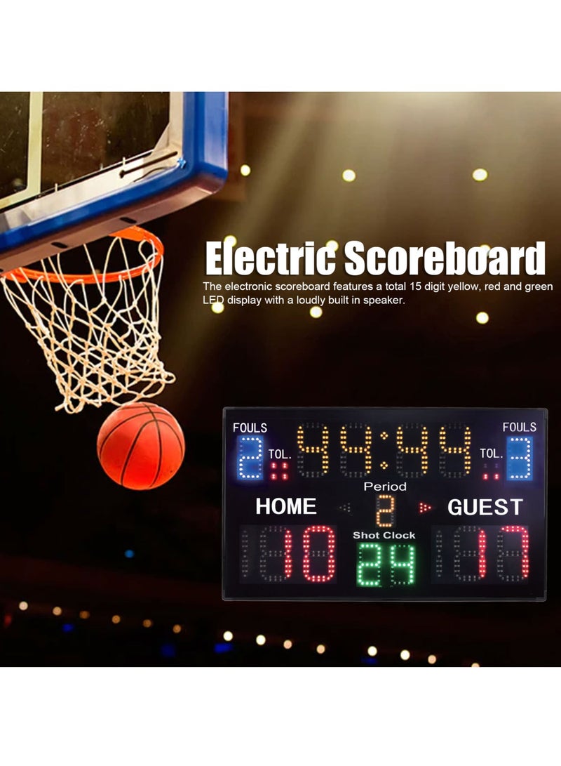 Generic 15 Digit Electronic Scoreboard LED Digital Portable Electric Scorekeeper for Basketball Volleyball 100‑240V UK Plug - Image 3