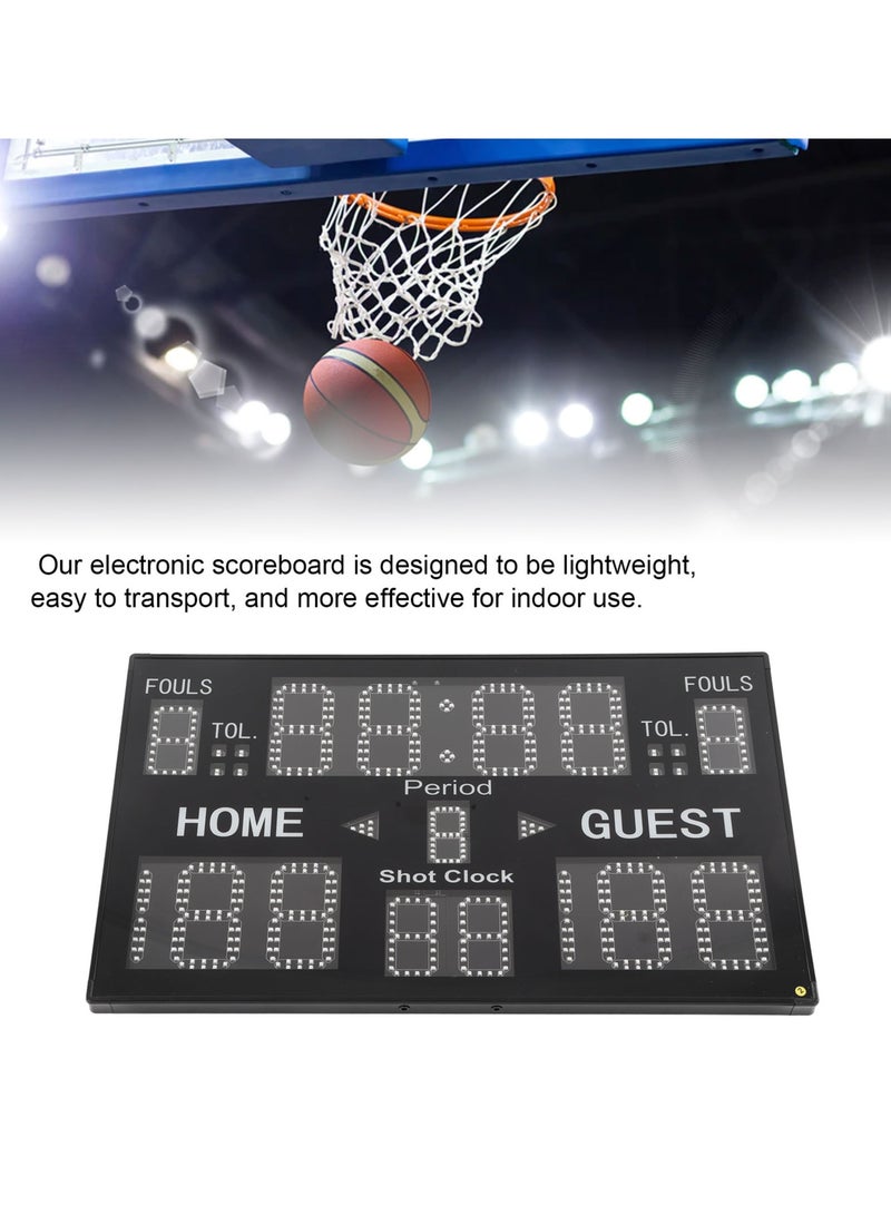 Generic 15 Digit Electronic Scoreboard LED Digital Portable Electric Scorekeeper for Basketball Volleyball 100‑240V UK Plug - Image 4