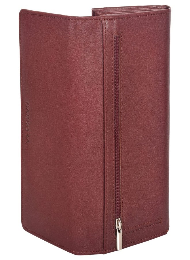 Sassora Genuine Leather Women RFID Protected Travel Wallet (12 Card Slots) - Image 5