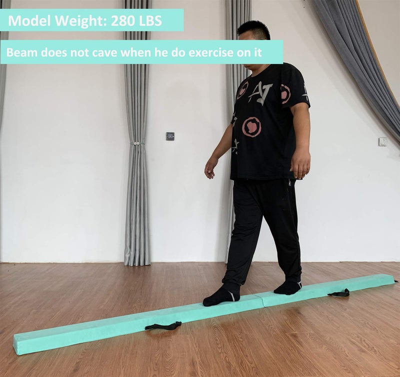 Marfula 8 FT / 9 FT Folding Balance Beam Gymnastics Floor Beam - Extra Firm - Suede Cover - Anti Slip Bottom with Carry Bag For Kids/Adults Home Use - Image 3