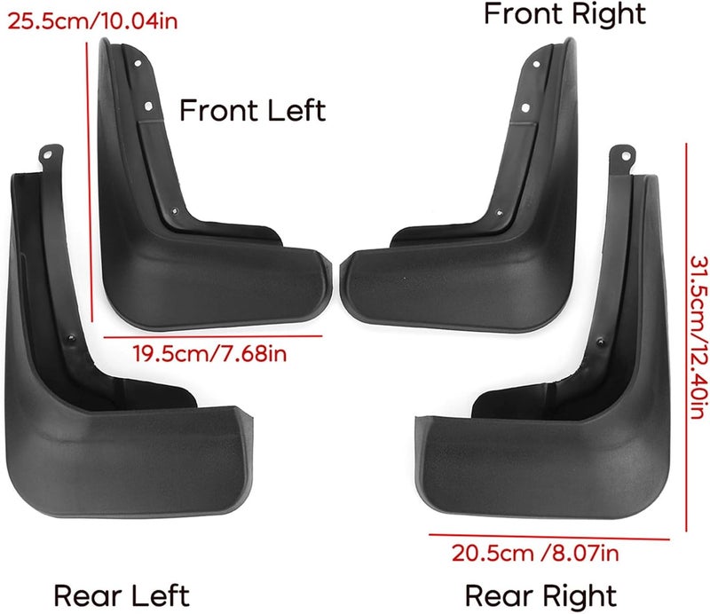 Wivplex 4pcs Mudguards for Chery Tiggo 7 Pro - Image 2