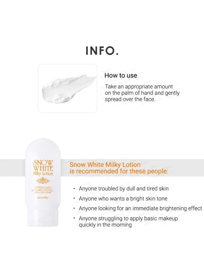 Secret Key Snow White Milky Lotion 120grams - Image 3