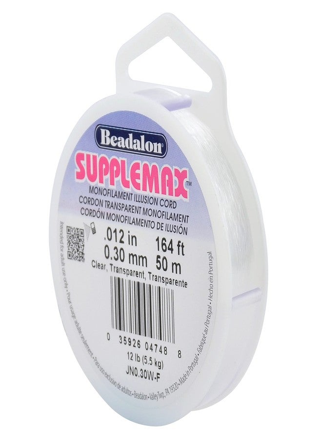 بيدالون خيط خرز Beadalon SuppleMax Illusion، 0.30 مم / 0.012 بوصة، خيط أحادي شفاف، 50 متر / 164 قدم - Image 1