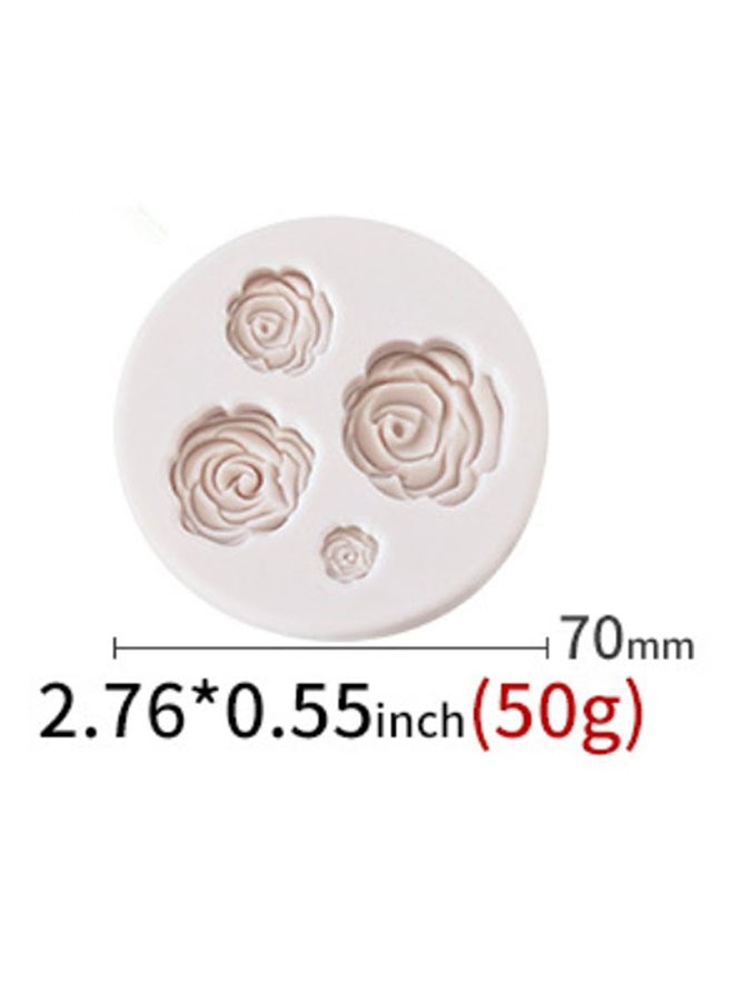 ISank Flower Shaped Decorative Baking Mould White 7x7x0.3cm - Image 2