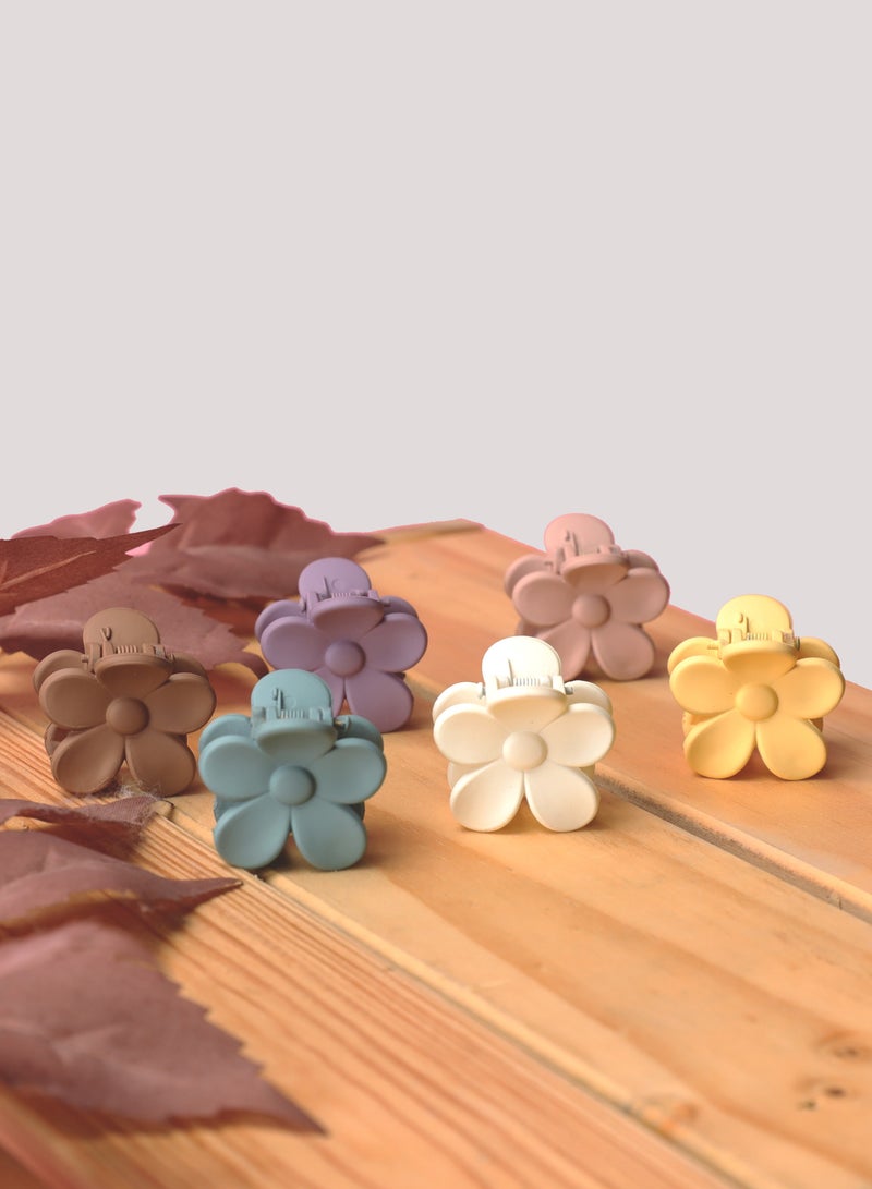 ZAAS Assorted Color Hair Clips, Beautiful Mini Hair Clips Hair Accessories for Women and Girls - Pack of 6 - Image 1