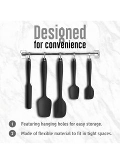 MMG 6-Piece Silicone Spatula Set - Kitchen Utensils Set for Baking, Cooking, and Mixing, 600 °F Heat ResistantNon Stick,BPA-Free Dishwasher Safe  - Image 5