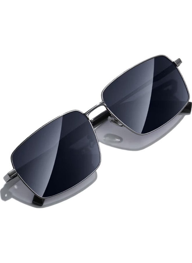 HLA Polarized Sunglasses Men'S Driving Safety Sunglasses Men'S Square Glasses Trendy Gift Gun Frame Grey Lens - Image 2