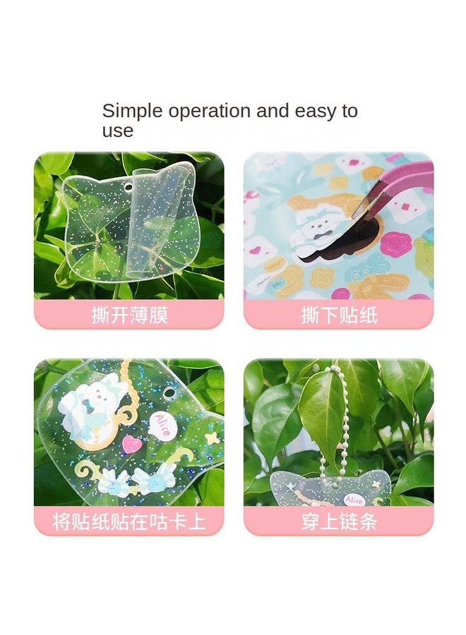 Bluejw Children's Free Matching DIY Hand Account Goo Card Sticker Paper Sticker Big Suit Goo Plate Card Full Set Of Materials Storage Box Toys - Image 4