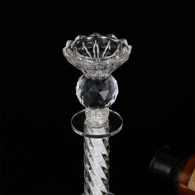 Y&D Handmade Crystal Glass Candle Holder Aroma Diffuser Vase Set, Roman French Retro Wedding Centerpiece Dinner Party Decor, Modern Luxury - Image 3