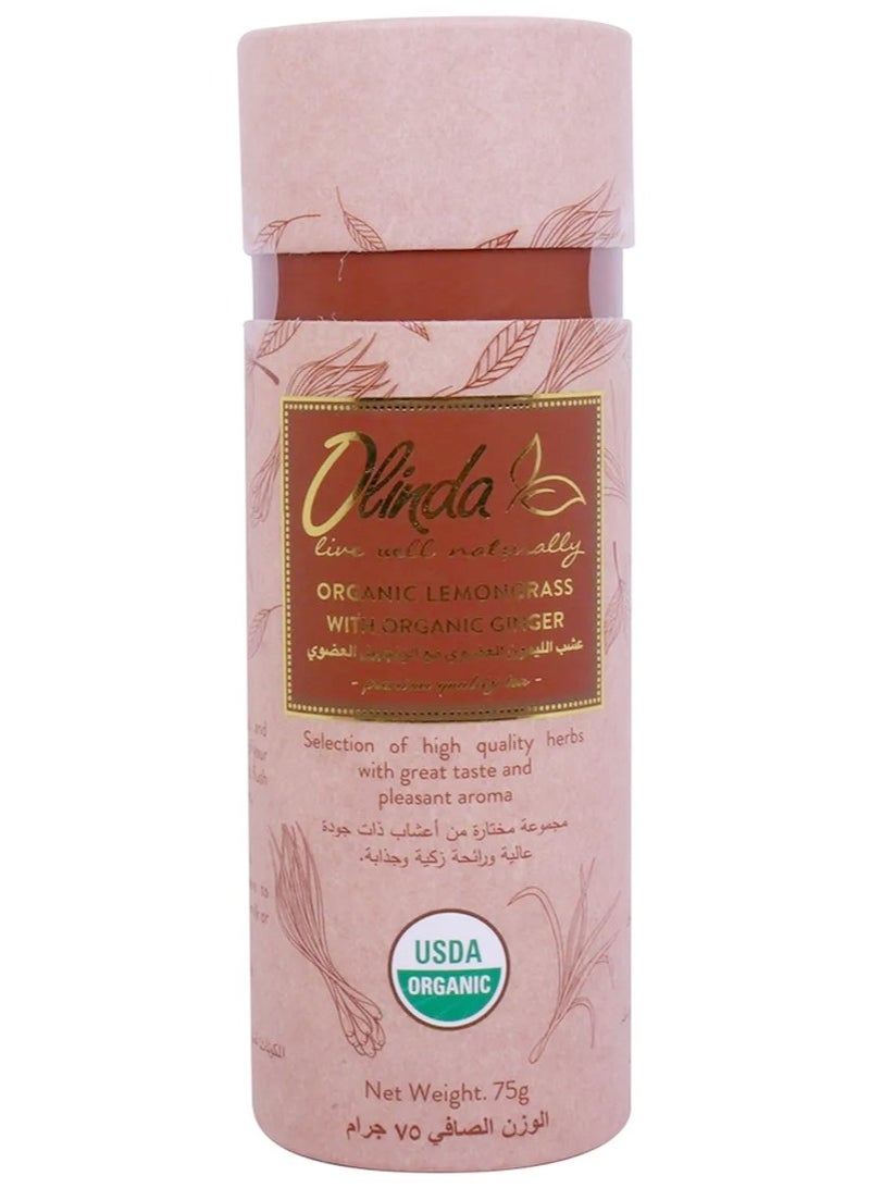 Olinda Organic Lemongrass With Organic Ginger Tea 75 G - Image 1