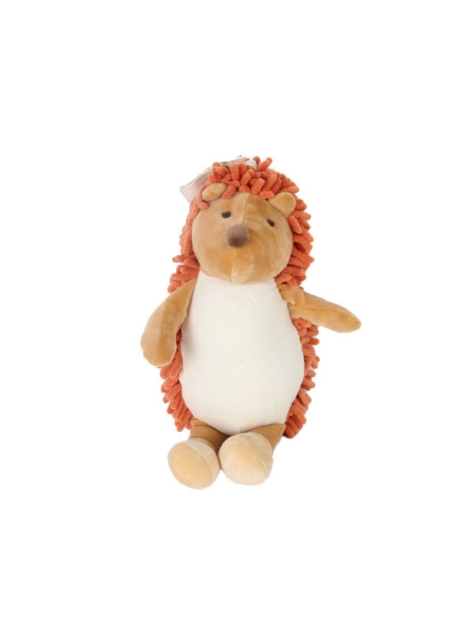 Cartoon Hedgehog Chenille Wipe Hand Doll Multifunctional Animal Creative Absorbent Wipe Hand Towel Plush Toy Wholesale-Color:Orange-Height:35*25*13 - Image 1