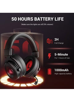 EKSA E900BT Wireless Gaming Headset With Mic Bluetooth Wired Gaming Headphones For PC PS4 Xbox Switch Laptop Mobile  - Image 4