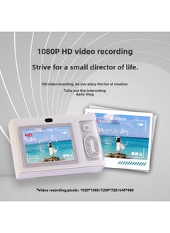 Generic CCD Campus Small Camera 4800W Flash Front And Back Double Ultra-high Definition 4K Children's Camera Toy-Body Color:  Card Reader OTG Line Lanyard Screen Protection Film  - Image 4