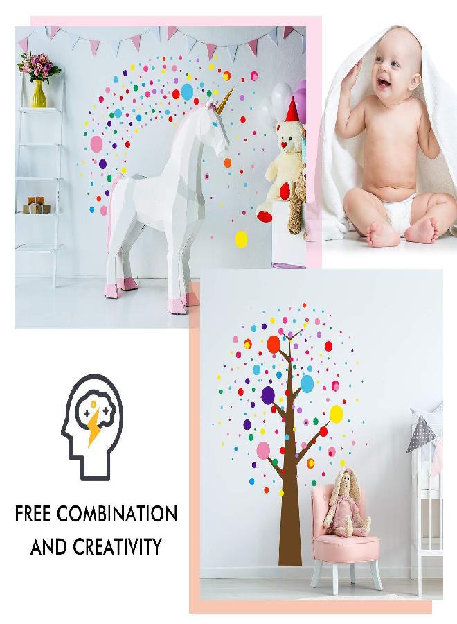 Zonon 264 Pieces Polka Dots Wall Sticker Circle Wall Decal for Kids Bedroom Living Room, Classroom, Playroom Decor Removable Vinyl Wall Stickers Dots Wall Decals (12 Farben) - Image 2