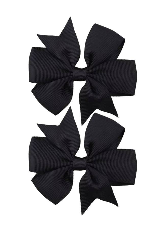 Elite Dose Bow Hair Clips Steel Clamping Body 2 Pieces for Girls - Image 1