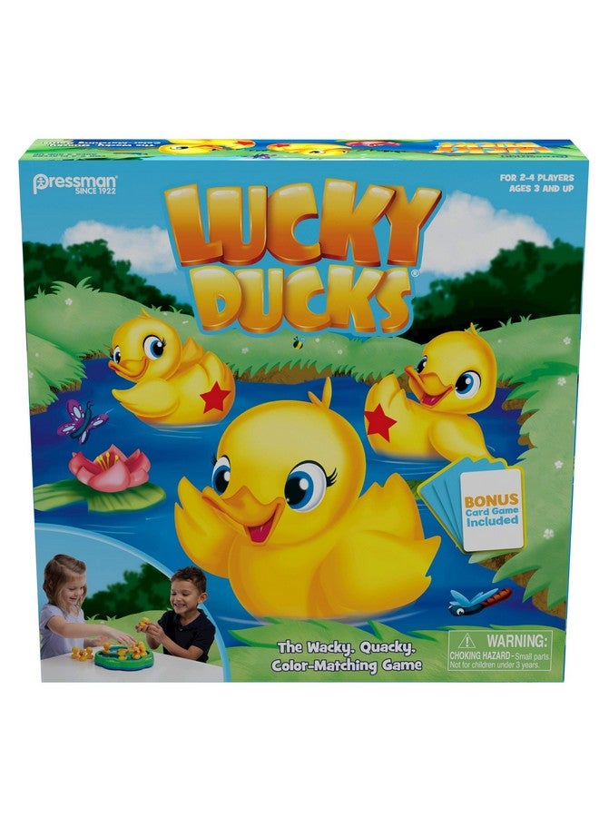 Pressman Lucky Ducks - The Memory and Matching Game That Moves - Includes A Fun Pop The Pig Make-A-Match Card Game-Multicolor - Image 1