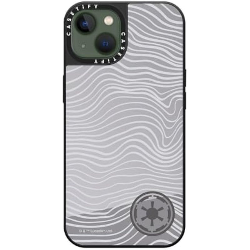 Casetify Mirror iPhone 13 Case 【Mandalorian Co-Lab / 4.9ft Drop Protection/Compatible with Magsafe】 - Beskar Ingot - Silver on Black - Image 3