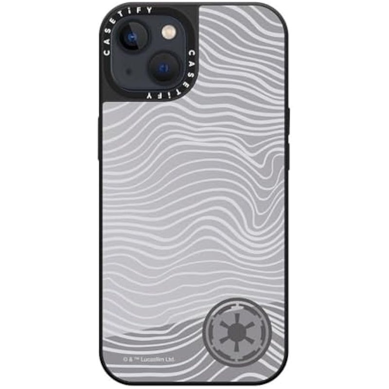 Casetify Mirror iPhone 13 Case 【Mandalorian Co-Lab / 4.9ft Drop Protection/Compatible with Magsafe】 - Beskar Ingot - Silver on Black - Image 4
