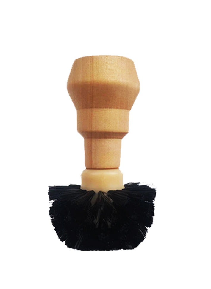 Cleaning Brush, Professional Barista Espresso Cleaning Brush Tool with Wooden Handle, Suitable for Espresso Machine Portable - Image 1