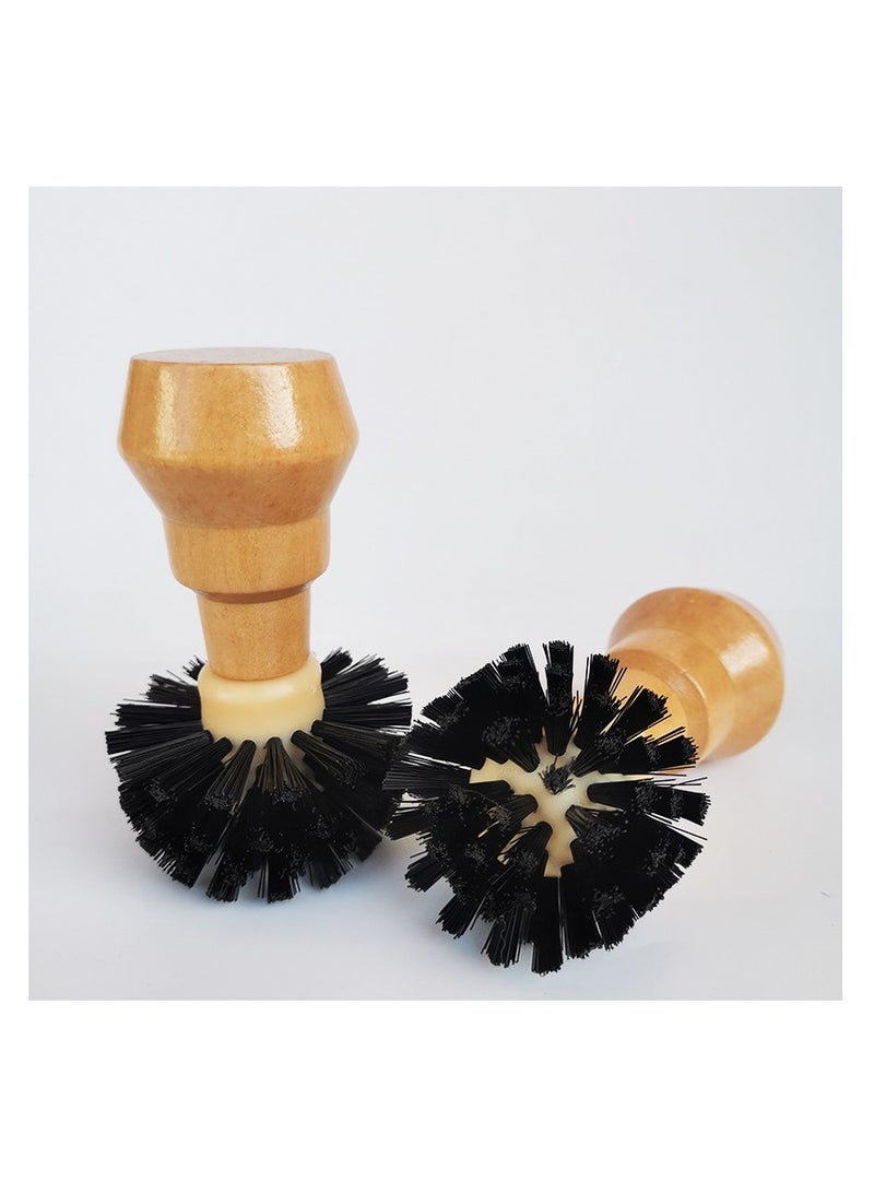 Cleaning Brush, Professional Barista Espresso Cleaning Brush Tool with Wooden Handle, Suitable for Espresso Machine Portable - Image 3