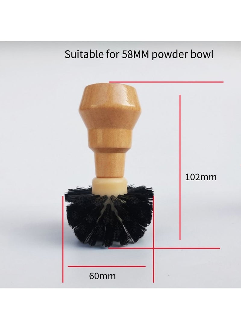 Cleaning Brush, Professional Barista Espresso Cleaning Brush Tool with Wooden Handle, Suitable for Espresso Machine Portable - Image 5