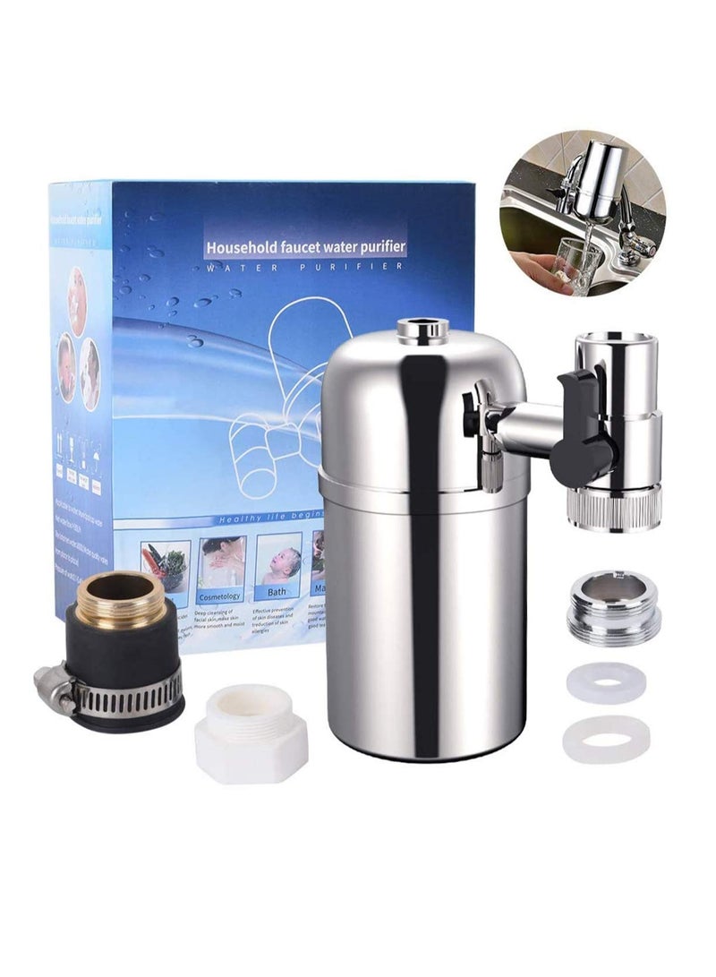 SYOSI Adapters Fits for Most of Faucets Filter Out Lead Fluoride Chlorine Ceramics Filter Included Faucet Water Filter Purifier System Water Faucet Filtration System Tap Water Filter  - Image 1