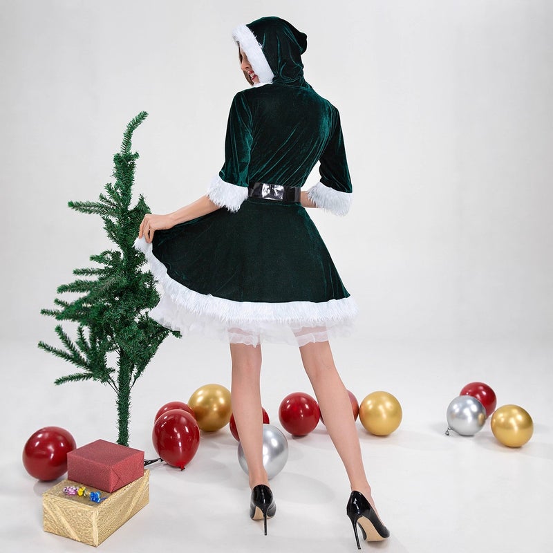 Zhu Mi Lian Factory Christmas Clothing Red And Green Christmas Clothing Adult Female Christmas Dress Japanese And Korean Christmas Clothing - Image 3