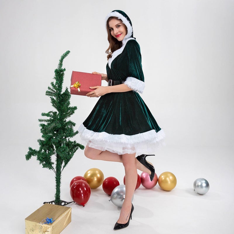 Zhu Mi Lian Factory Christmas Clothing Red And Green Christmas Clothing Adult Female Christmas Dress Japanese And Korean Christmas Clothing - Image 4