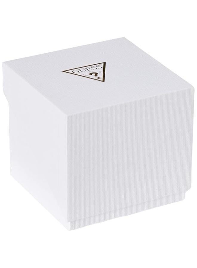 GUESS Iridescent Logo Dial & Leather Strap Watch - Image 4