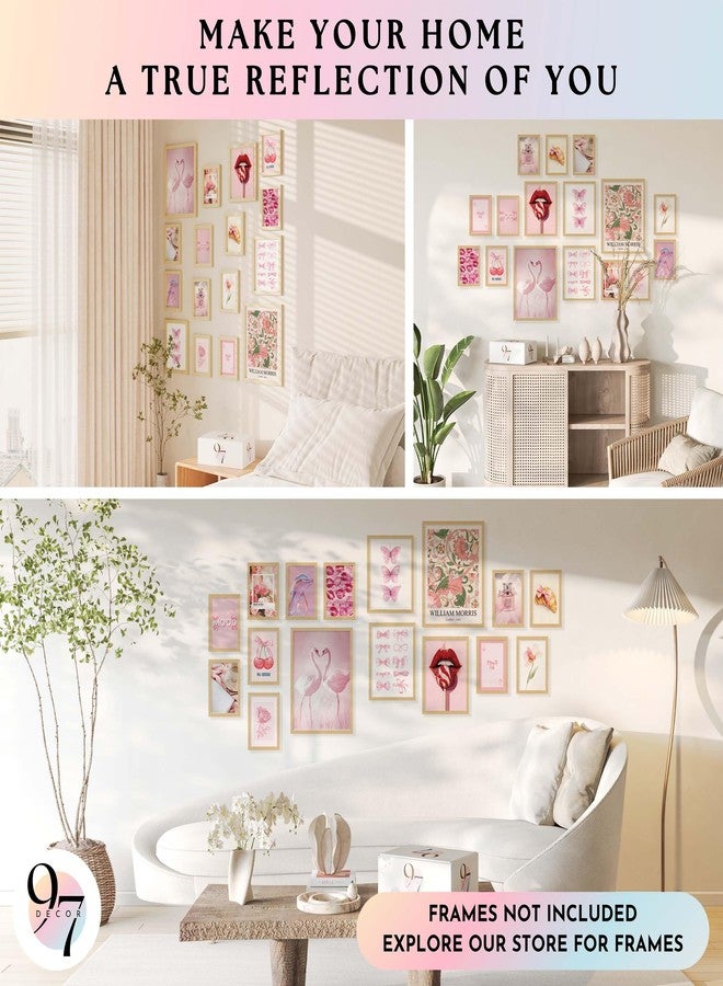 97 Decor LARGE 11x14 Pink Coquette Room Decor Aesthetic - Vintage Coquette Wall Decor, Cute Coquette Posters For Girls Dorm Decorations, Girly Wall Art Prints Bow Pictures For Bedroom (Unframed) - Image 4