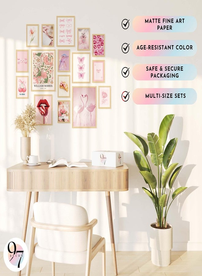 97 Decor LARGE 11x14 Pink Coquette Room Decor Aesthetic - Vintage Coquette Wall Decor, Cute Coquette Posters For Girls Dorm Decorations, Girly Wall Art Prints Bow Pictures For Bedroom (Unframed) - Image 5