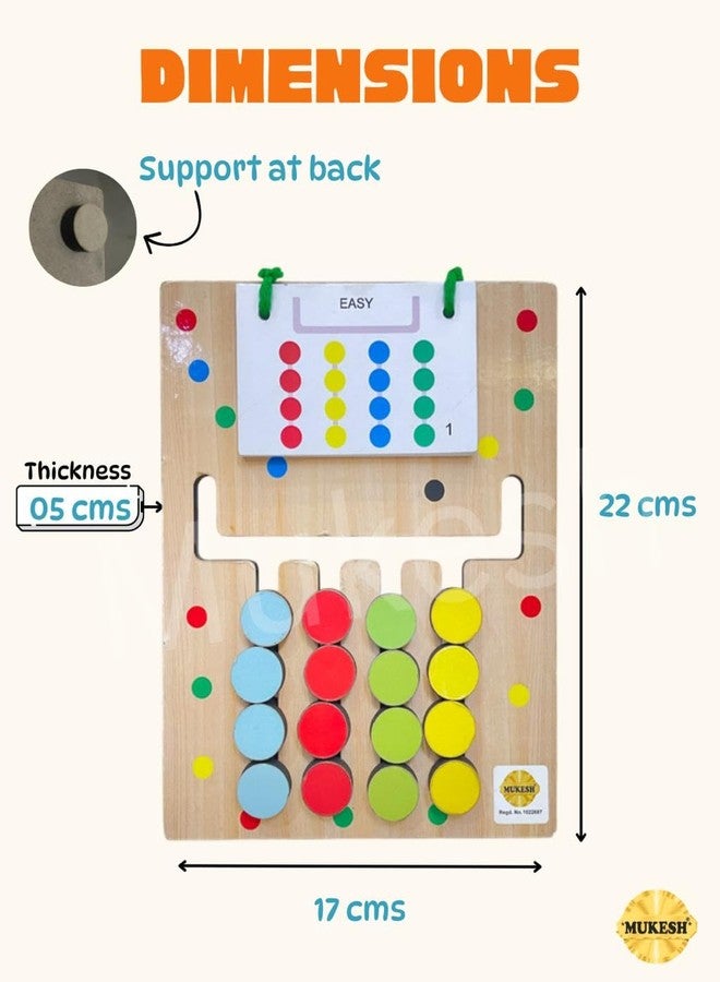 *MUKESH* MUKESH Colour Coder Sliding Puzzle, Matching Game for Kids| Sorting Puzzle Learning Toy | Montessori Brain Teaser Educational Activity| Travel Toys for Ages 3+ I Birthday Gift for Boys & Girls - Image 2